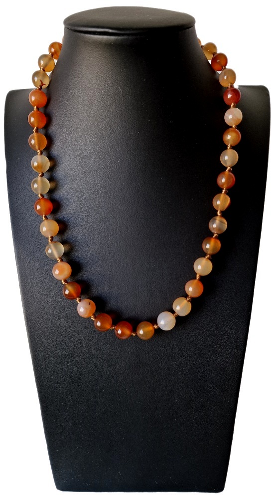 Karneliany Acháty Přírodní Náhrdelník Tantrické Kameny Izidy Vitalita