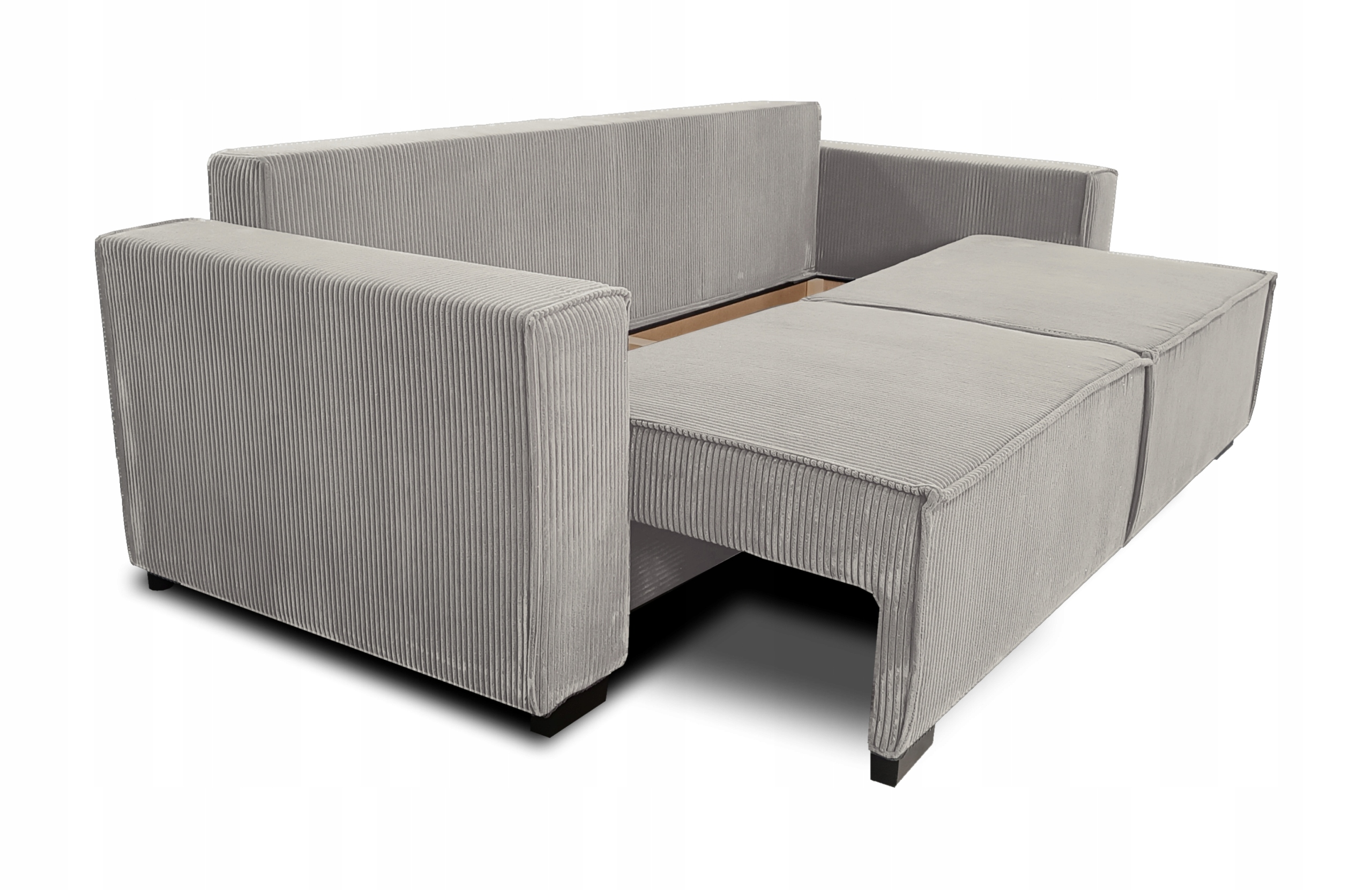 sofa SMART pudrowy brązowy sztruks Poso funkcja spania pojemnik Marka Platan Sofa