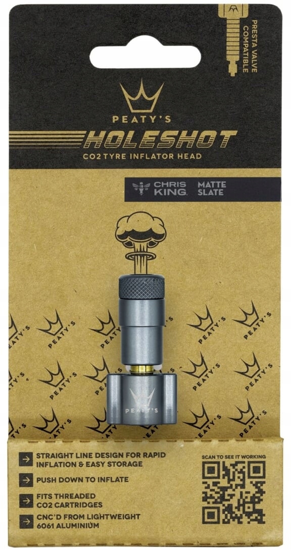 CO2 pumpa Hlavice Peaty's Holeshot Inflator Head