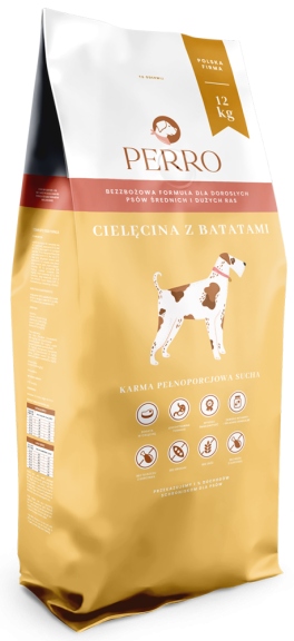 Perro Adult Medium Large Karma Z Cielęciną I Batatami Dla Psa 12kg