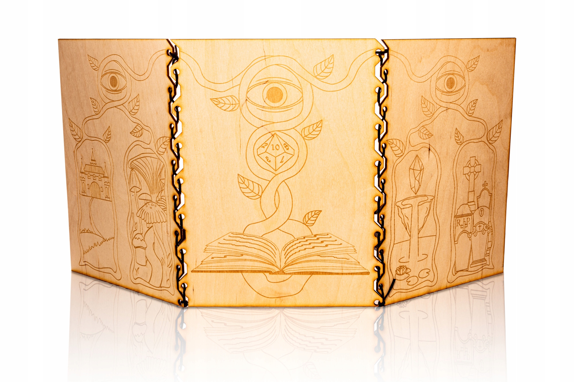 KLECHDARZ DREWNIANY EKRAN MISTRZA GRY + 6 MAGNESÓW