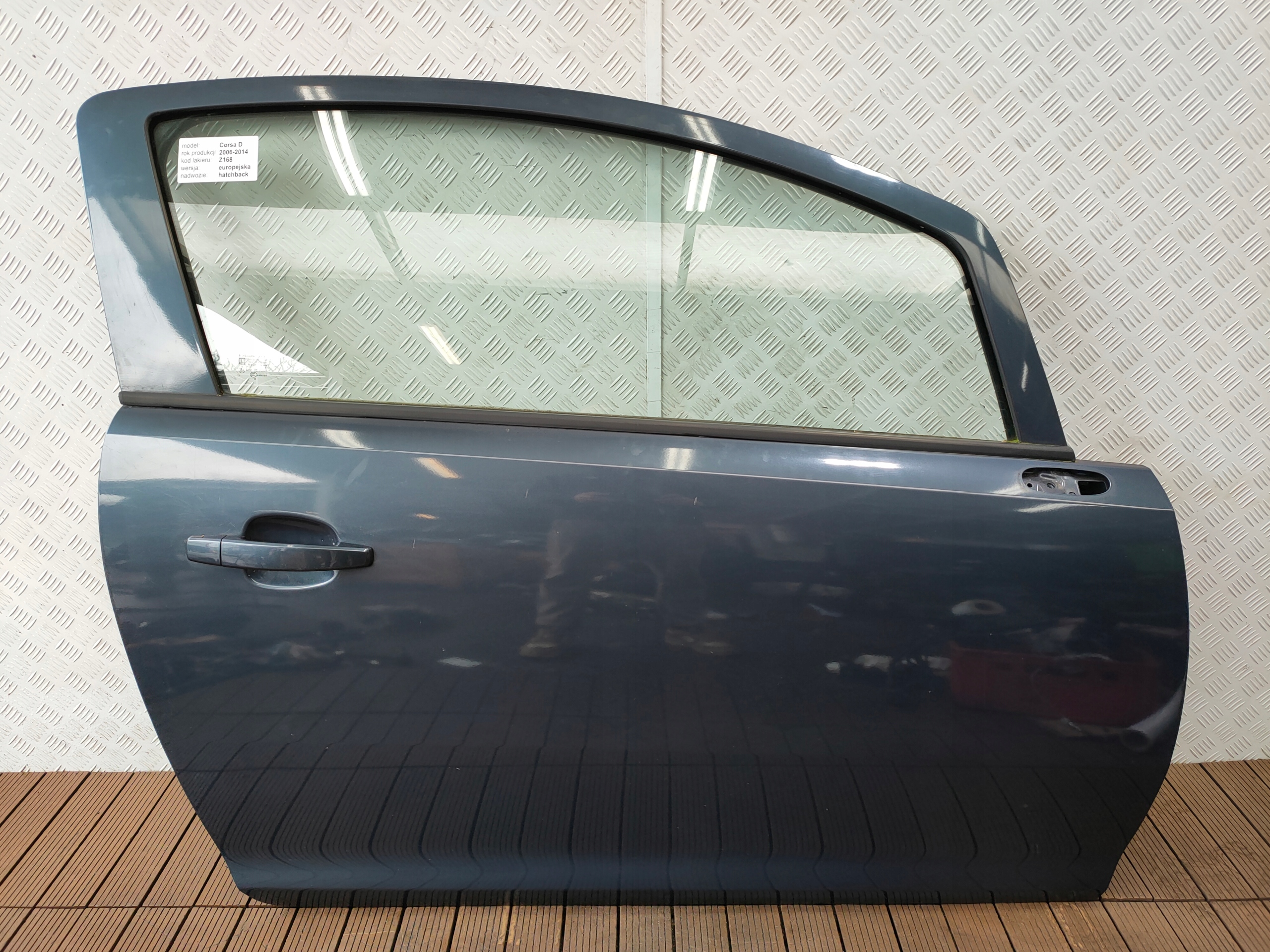 OPEL CORSA D 06-14 3D door right complete colour Z168