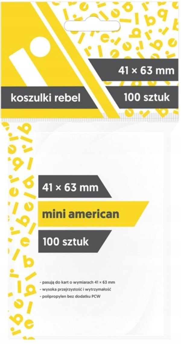 

Koszulki na karty Mini American 41x63 mm 100 szt.