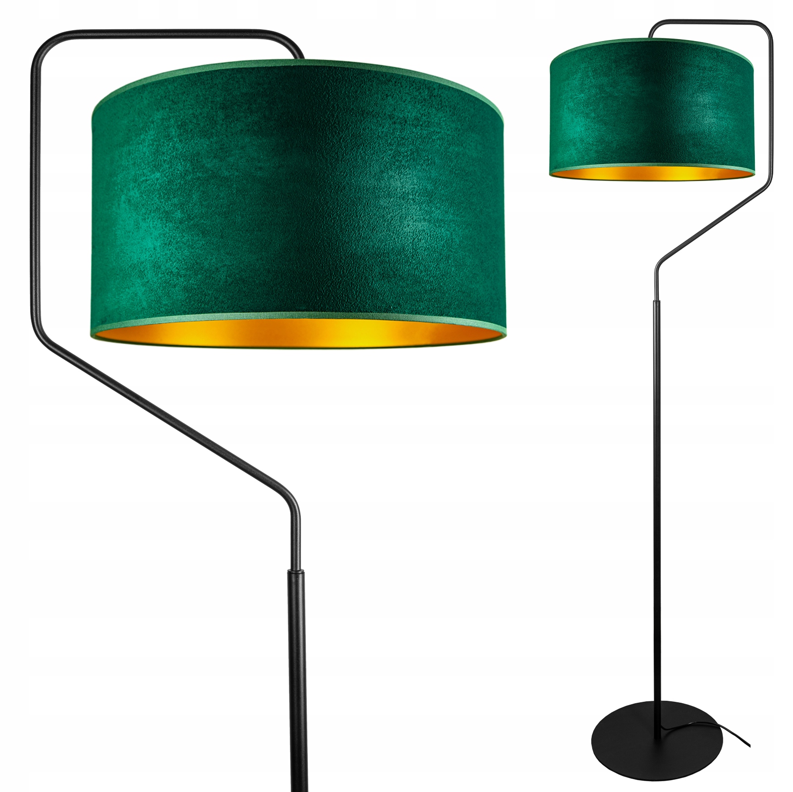 

Nowoczesna Lampa Stojąca Podłogowa Welur Loft Led