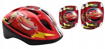 DISNEY CARS AUTA ZESTAW KASK 4 OCHRANIACZE ROWER