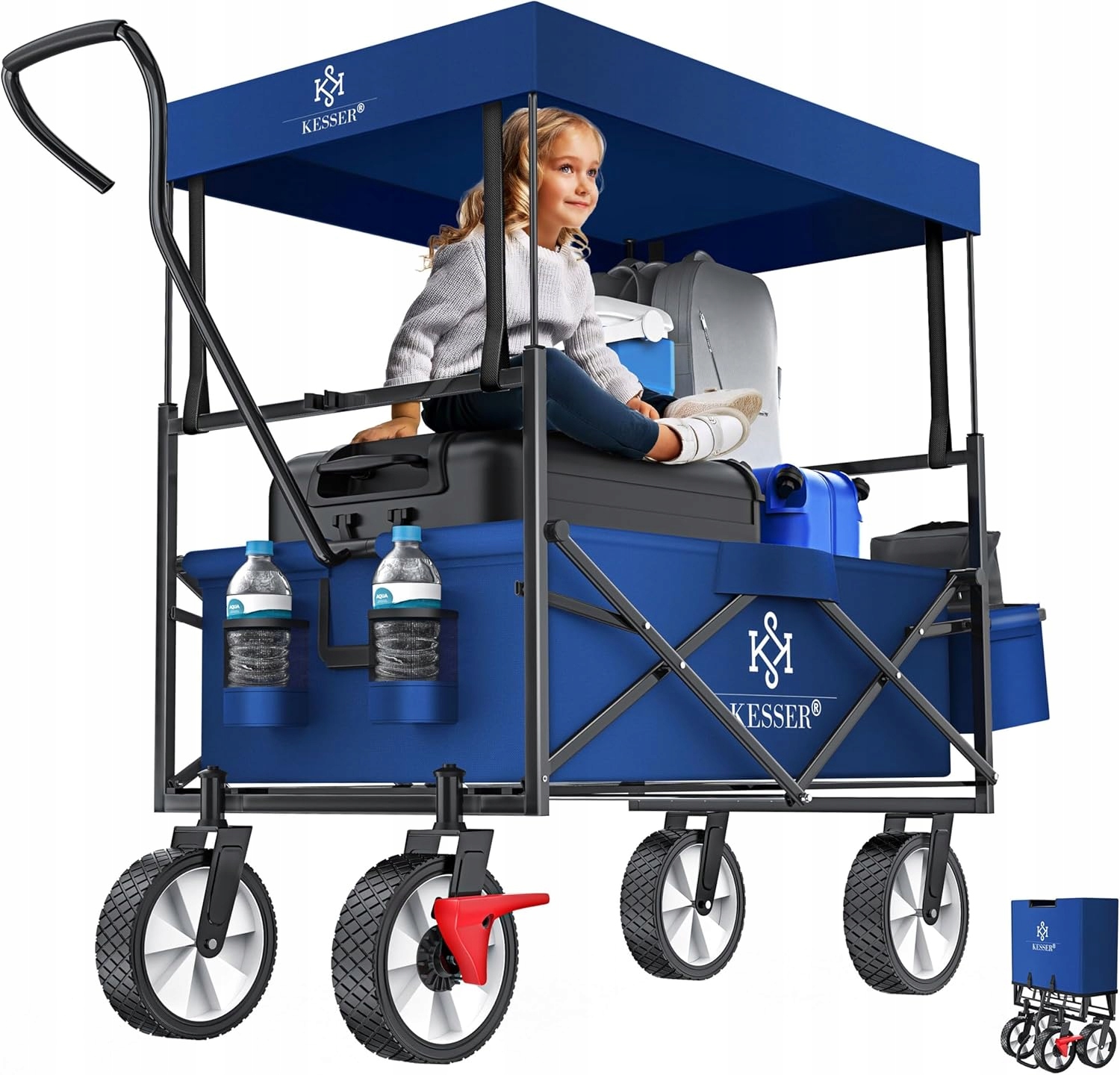 Składany Wózek Transportowy Wózek plażowy ogrodowy Premium przyczepka