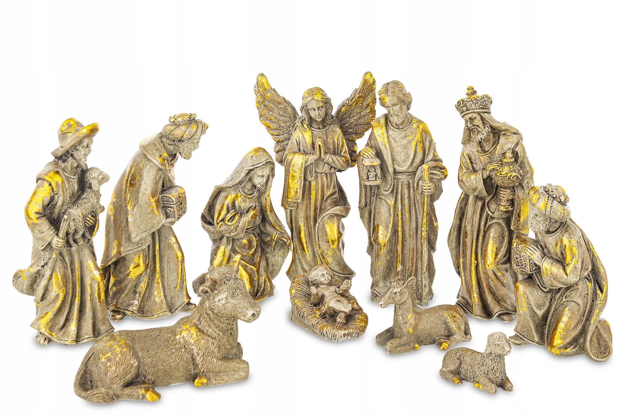 Vianočný Betlehem Ježiško Mária zlaté figúrky do betlehemov na Vianoce