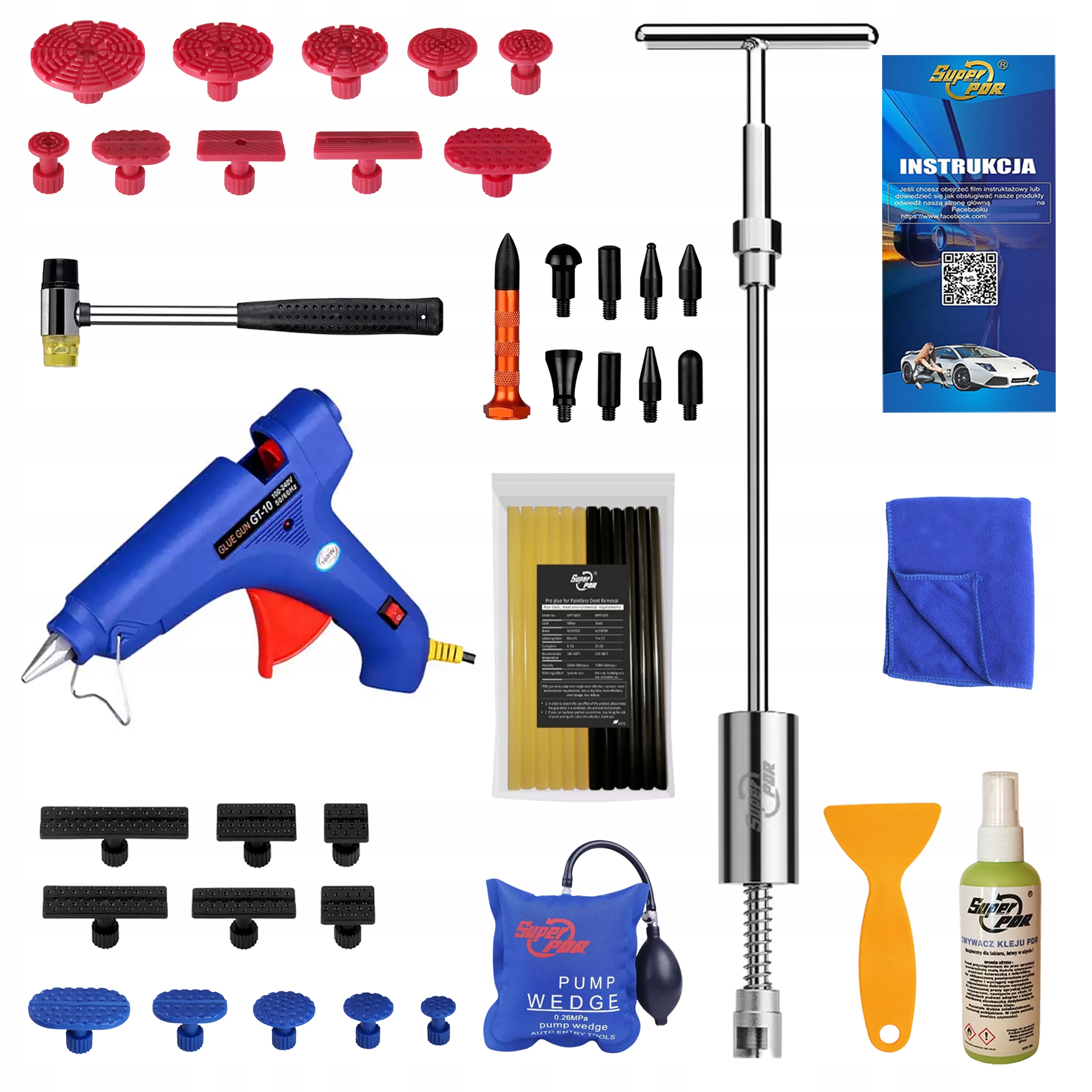 Nástroje Pdr pro odstraňování promáčklin