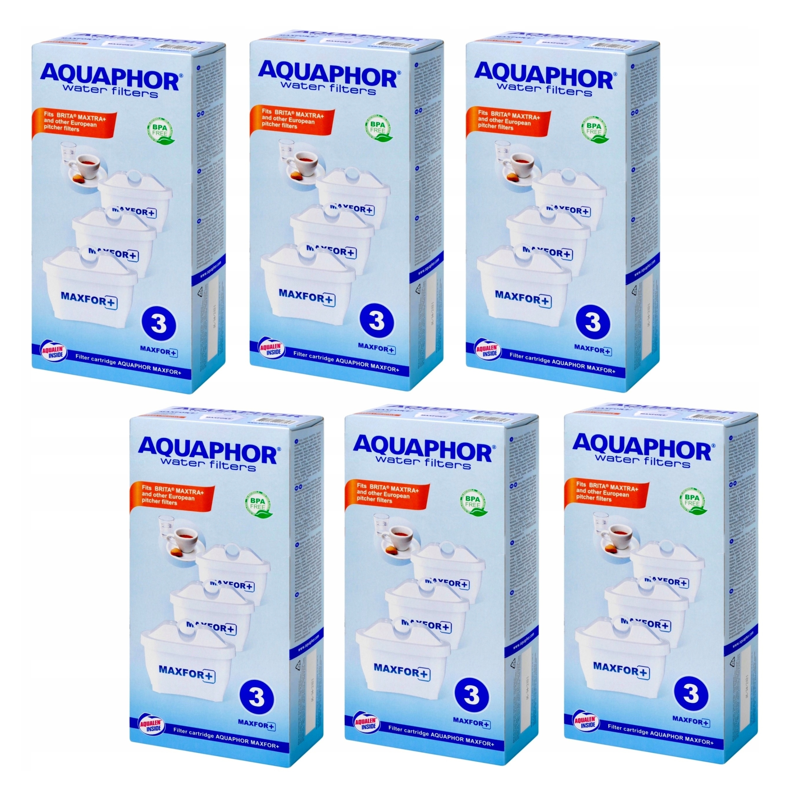 Aquaphor Maxfor+ Filtry na vodu 18 ks Výkon 200 l