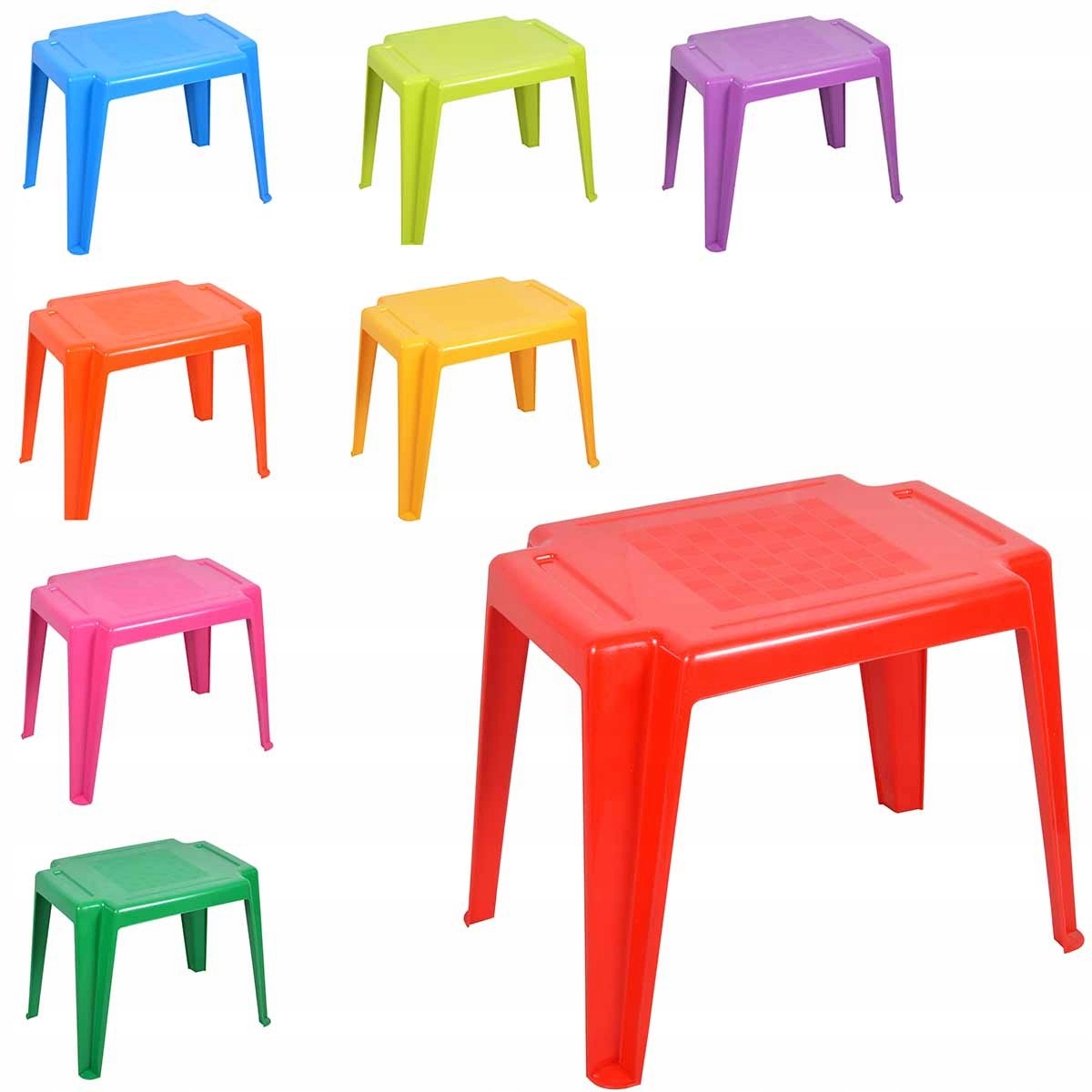 ZESTAW STÓŁ STOLIK + 2 KRZESEŁKA RÓŻNE KOLORY Szerokość stołu 55 cm