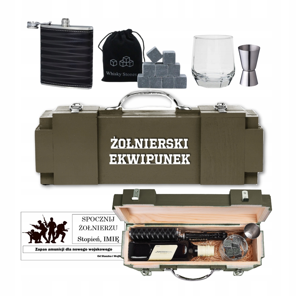 Dárková Sada pro Kolegu Vojáka k 18-99. narozeninám Krabička