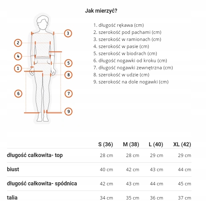 CROP TOP+SPÓDNICA ZESTAW 2W1 WYSOKI STAN L FZ134 Marka inna
