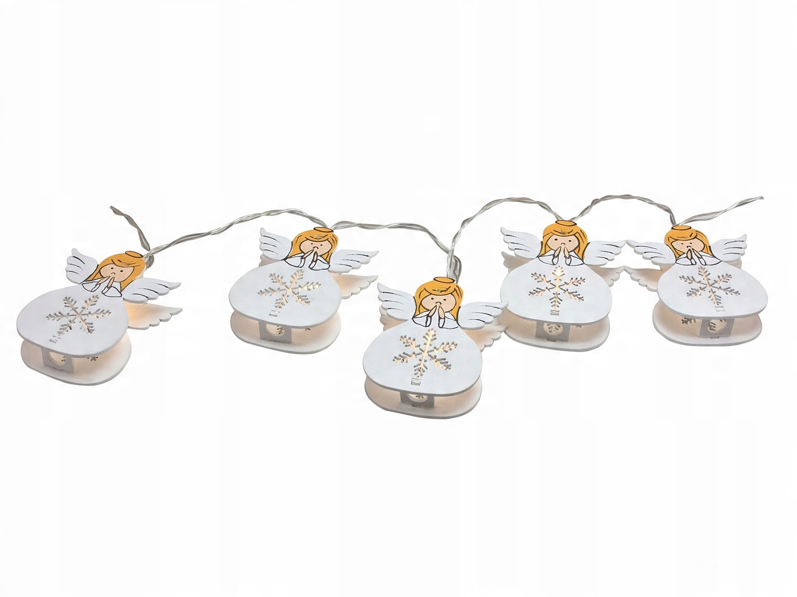 

Girlanda 10LED lampki Aniołki drewniane Na Baterie