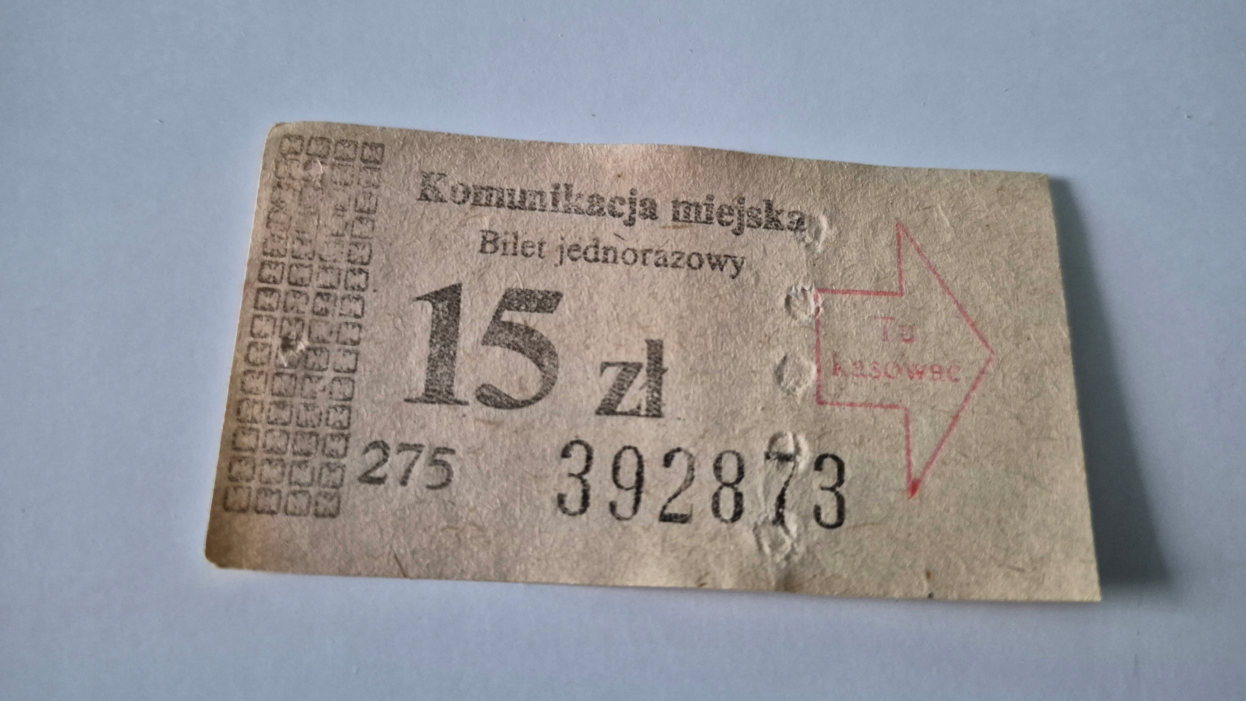BILET OGÓLNOPOLSKI PRL 15zł (275)