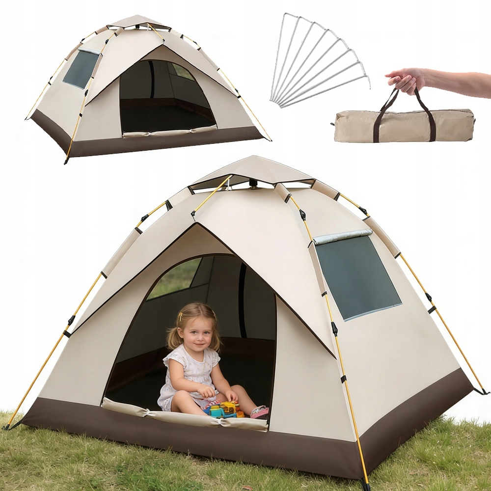 Velký Automatický Stan Pop Up Ventilace 210 X 150 CM