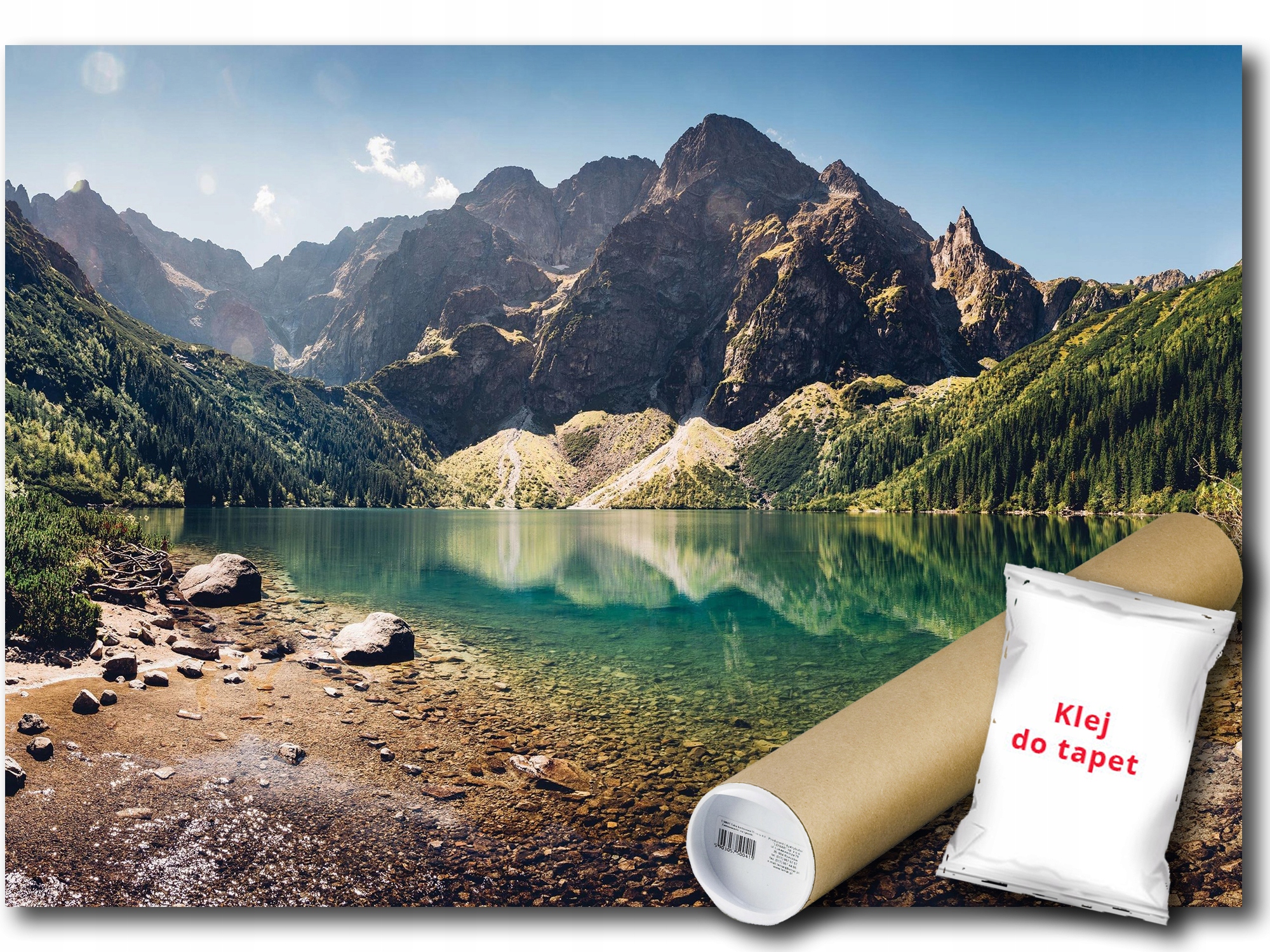 Vinylová Fototapeta Hory Jazero Pejzaž 312x219