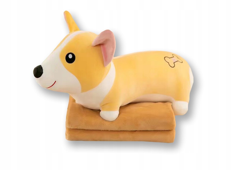 

Maskotka pluszak 3W1 Poduszka Z Kocem pies Corgi