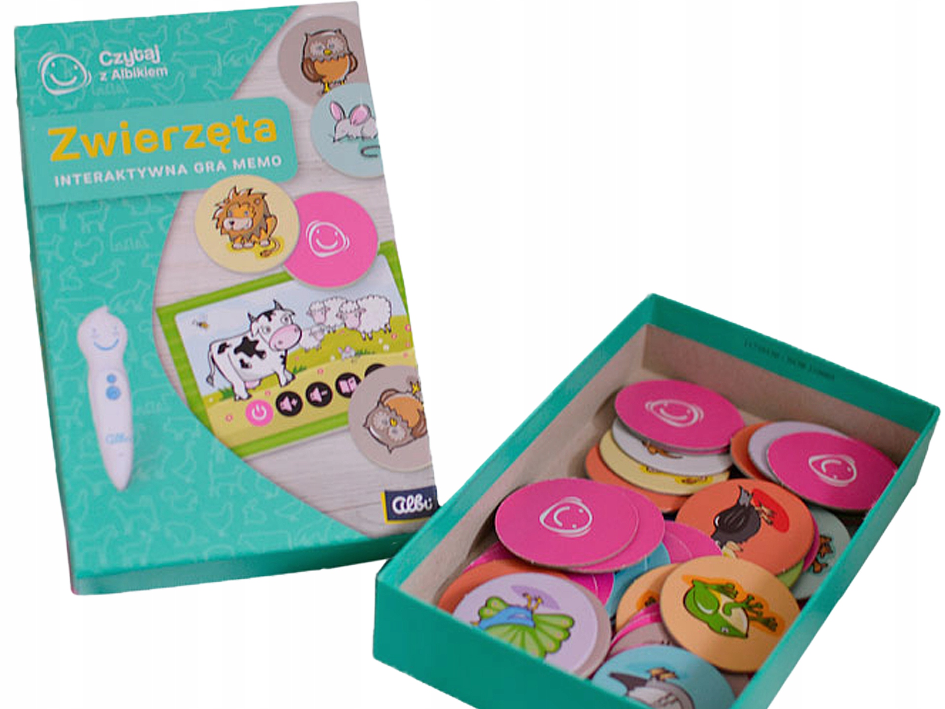 CZYTAJ z ALBIKIEM Interaktywna GRA Memo ZWIERZĘTA Zoo NA WSI Albik MEMORY Bohater brak