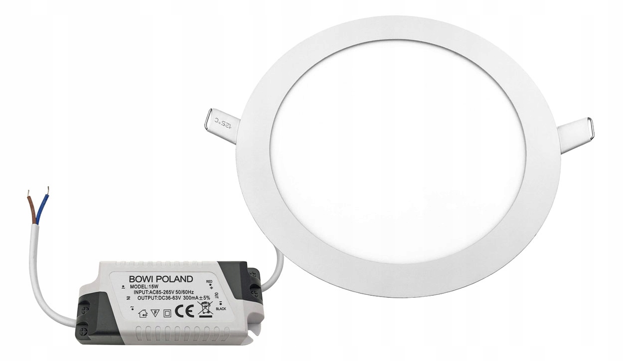 

Lampa panel led podtynkowy 15W Ø188mm 4000K 230V