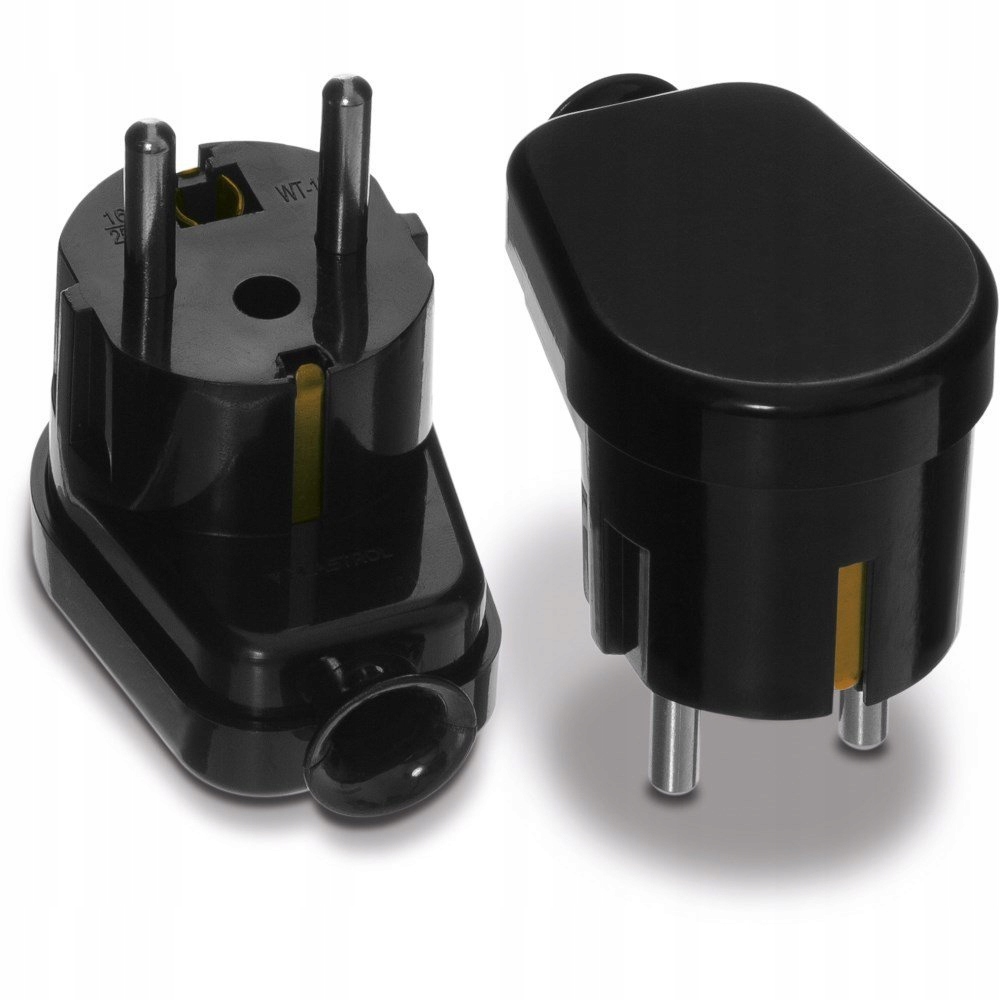 

Wtyczka kątowa Uni-Schuko WT-16U czarna MT018-C