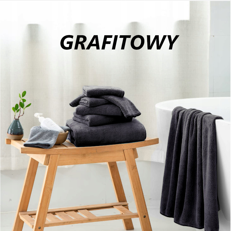 KOMPLET 4 RĘCZNIKÓW 70X140 Z MIKROFIBRY RĘCZNIK KĄPIELOWY SZYBKOSCHNĄCY % Marka RoomTime