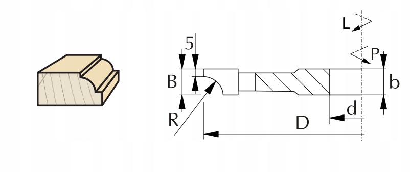 FABA FREZ NASADZANY ZAOKRĄGLAJĄCY HS R20 125x30x25 Marka inna