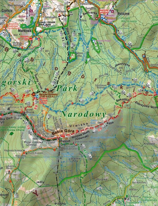 BESKID ŚLĄSKI I ŻYWIECKI MAPA LAMINOWANA 2024 COMPASS Wydawnictwo Wydawnictwo Compass