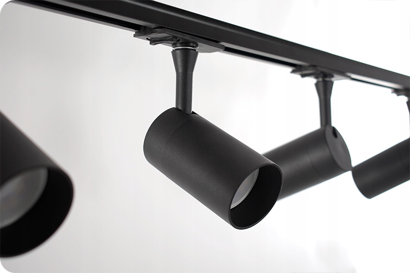 3x OŚWIETLENIE SZYNOWE SUFITOWE MOCNA LED LAMPA GU10 WISZĄCA + CZARNA SZYNA Maksymalna moc pojedynczego źródła światła 50 W