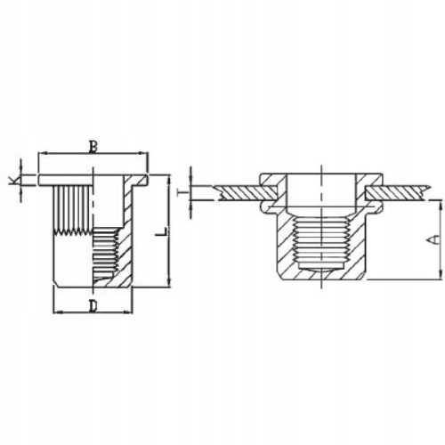 M4 nitonakrętka kołnierz płaski szczelna 1000szt EAN (GTIN) 4043377239273