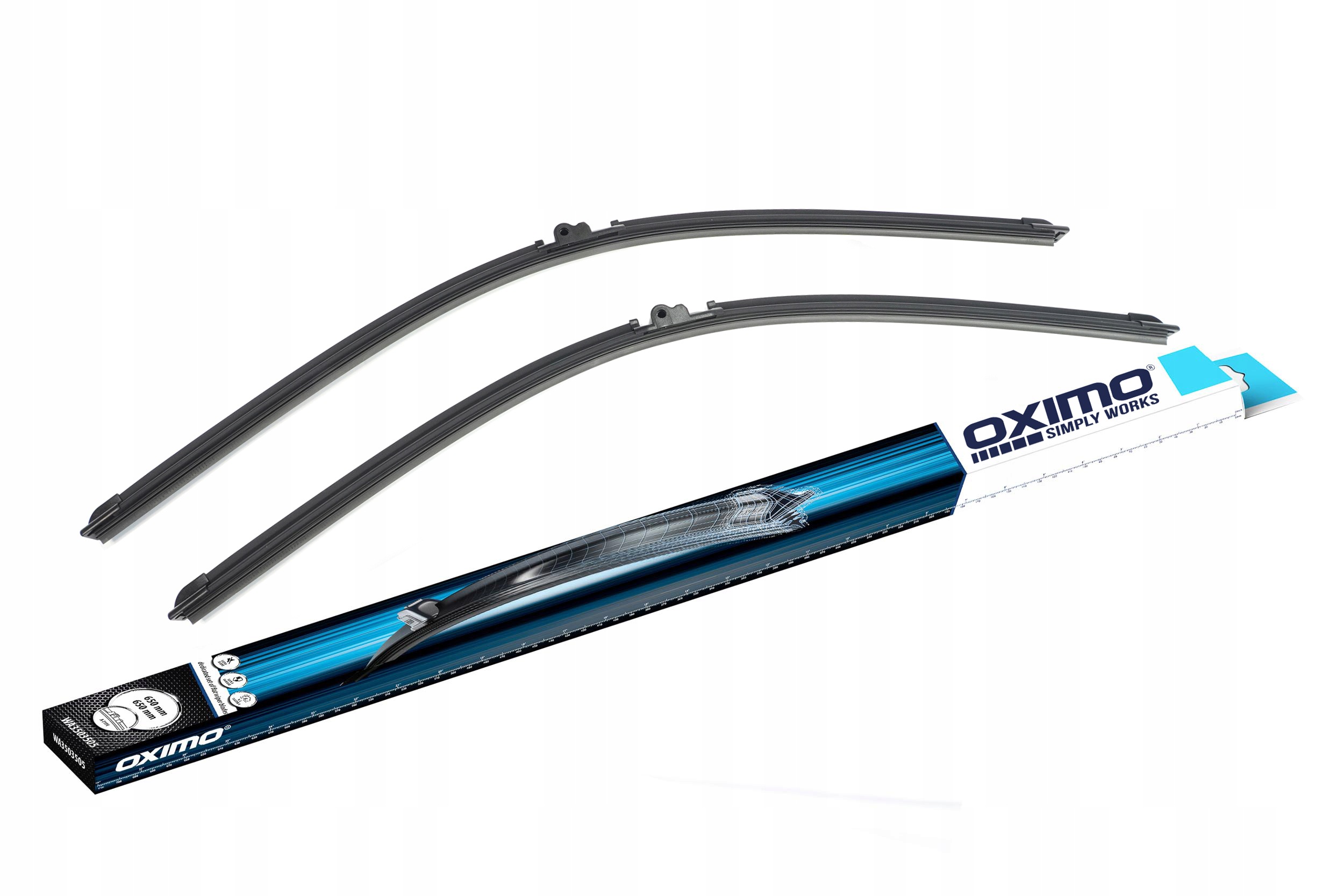 Komplet przednich wycieraczek Oximo o długości 650/650 mm