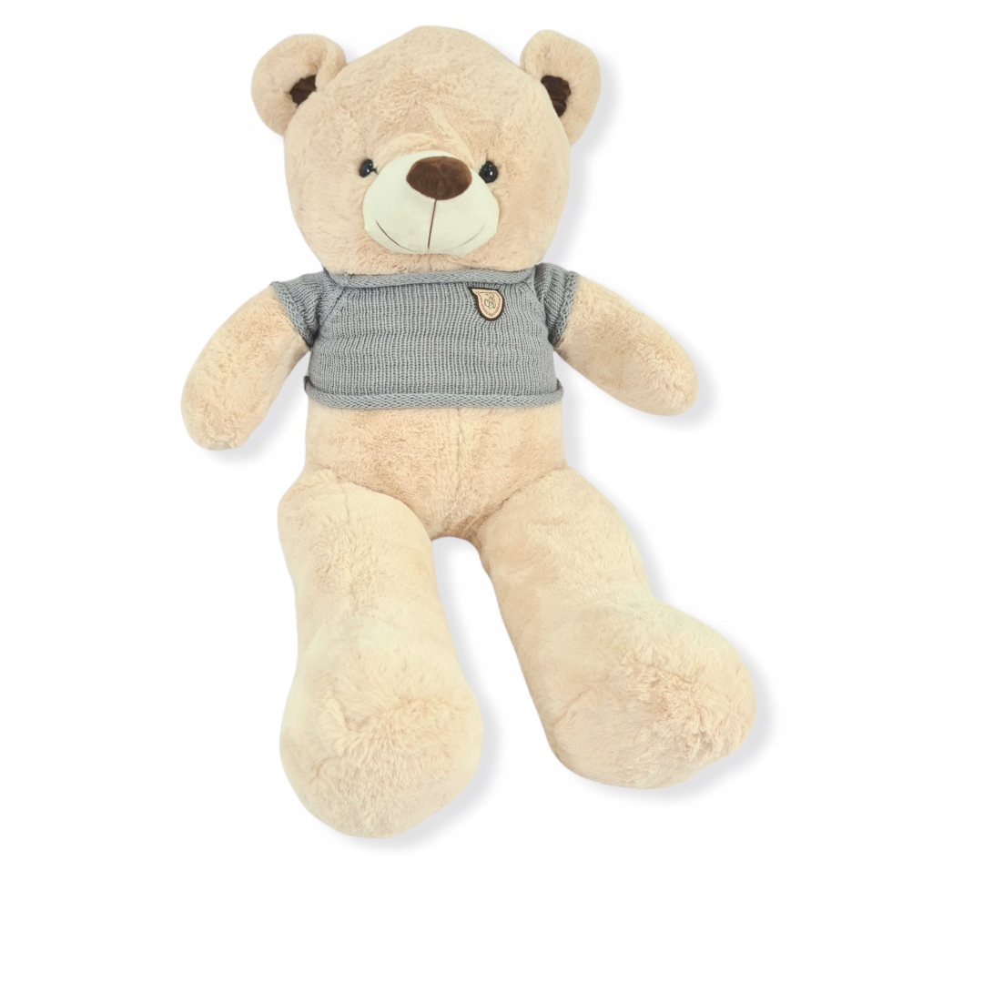 

Duży Miś Pluszowy Pluszak W Sweterku 100 CM Beżowy