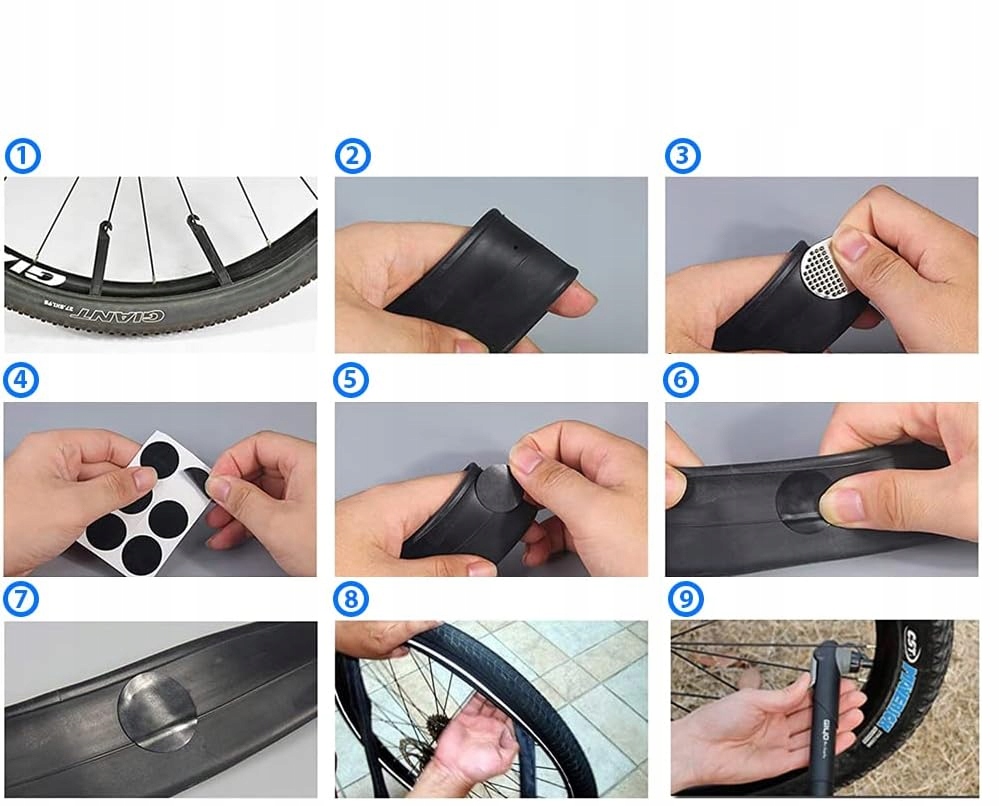 16-częściowy ZESTAW DO NAPRAWY ROWERU NARZĘDZIA DO ŁATANIA OPON ROWER OPONY Model 16-częściowy ZESTAW NARZĘDZI DO NAPRAWY OPON ROWER