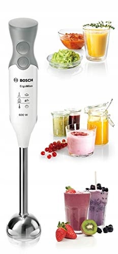BOSCH Blender Ręczny ErgoMixx 600W Stalowy Nóż 2 Prędkości Biało-Szary — miniatura 6