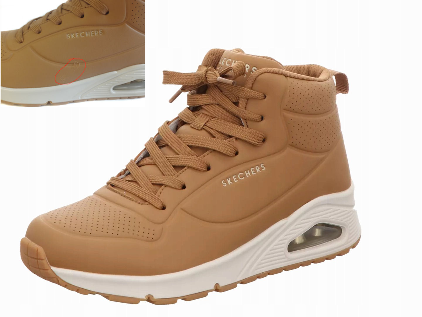 Dámské boty Skechers Uno High 177097-CSNT vysoké podzimní hnědé 38,5