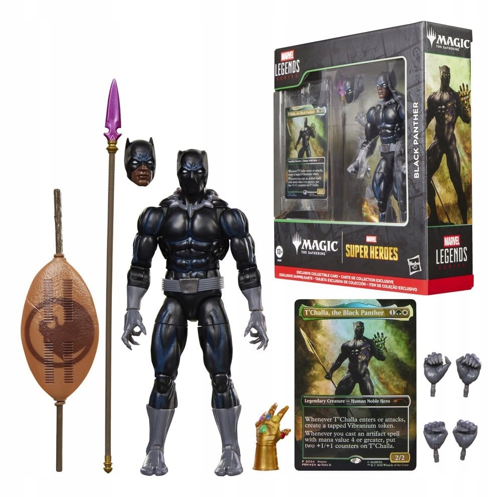 Akční figurka Hasbro Black Panther s kartou Magic The Gathering Marvel