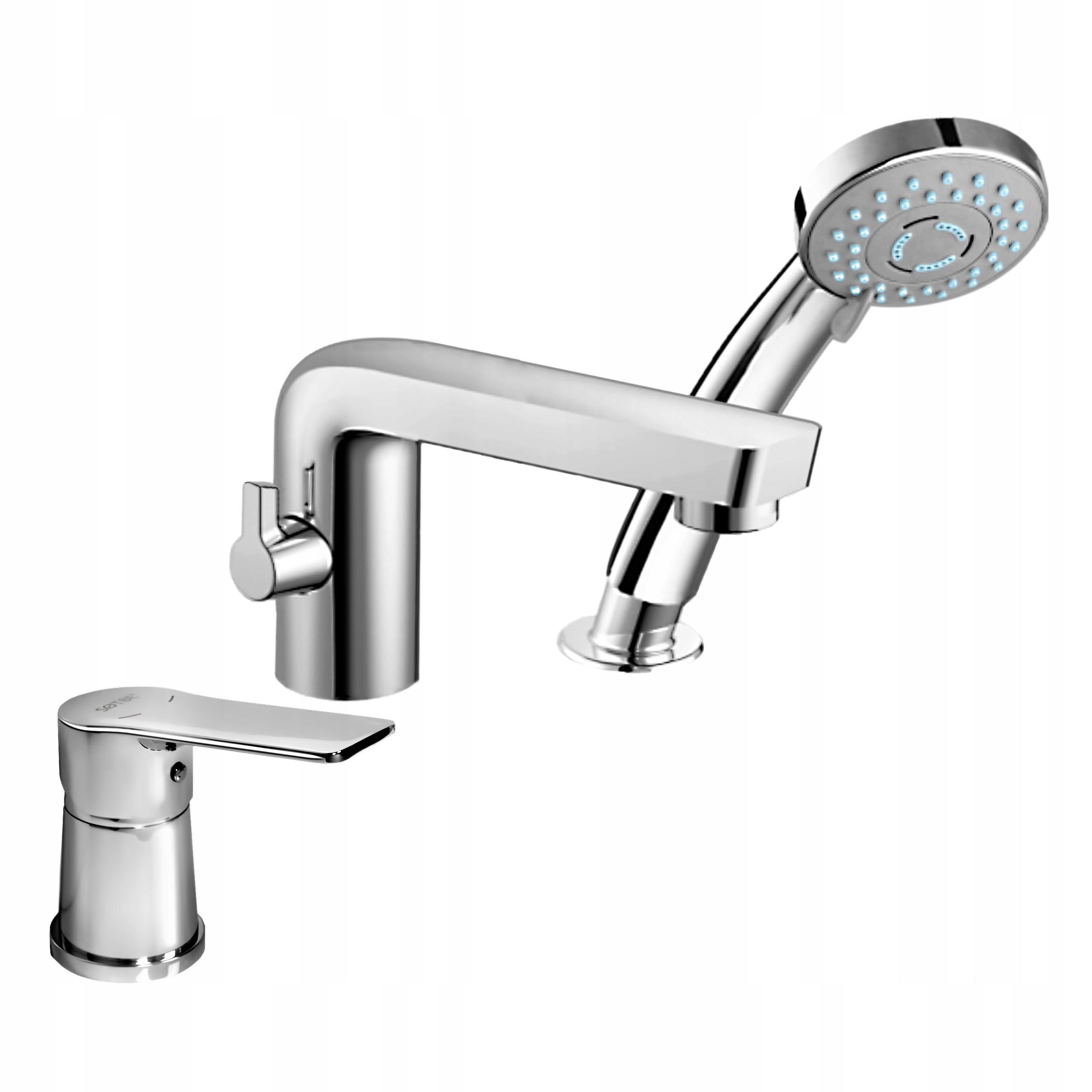 Vaňová batéria na vaňu s 3 otvormi na okraj vane a sprchou Sotbe