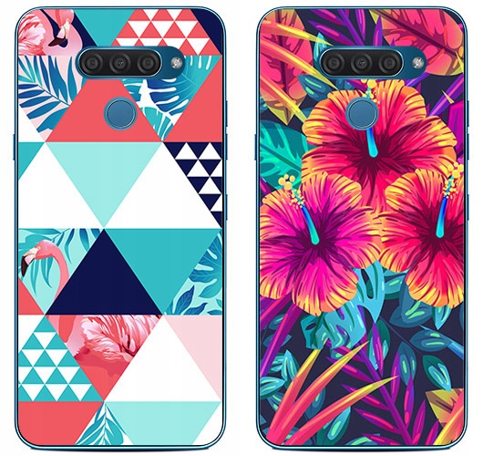 

2 x Etui Silikon Foto do Lg Q60 Szkło