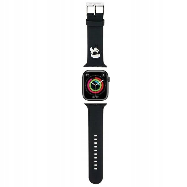 Pasek Karl Lagerfeld 3D Rubber Karl Head Apple Watch 42/44/45/49mm czarny