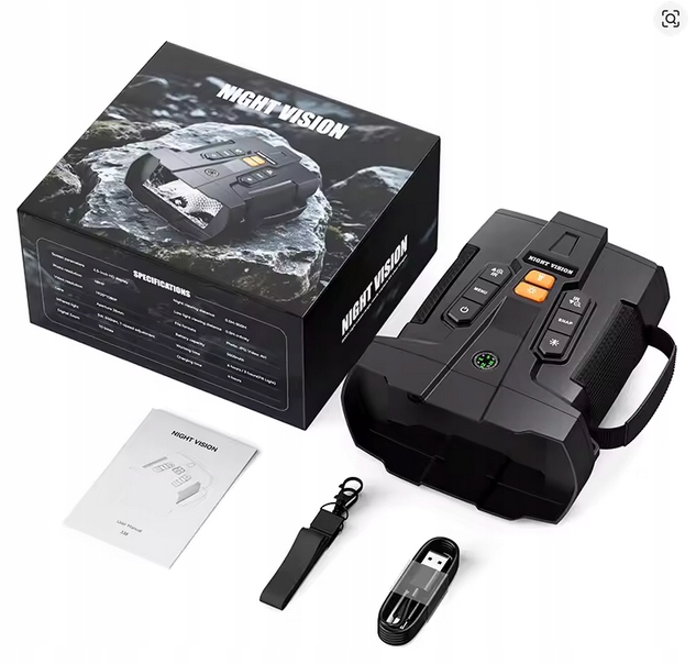 Dalekohled pro noční vidění 4k 4,5" noční vidění 5000 mAh s dosahem 800 m