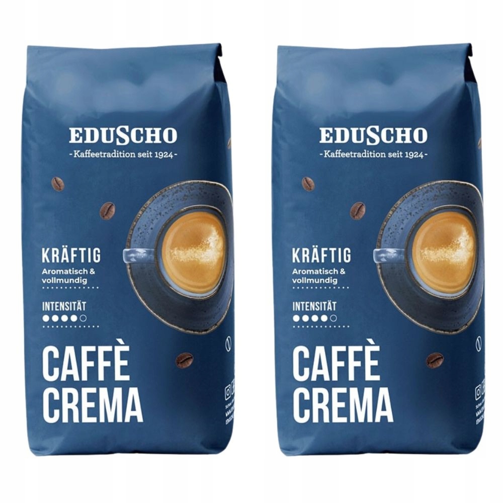 Levně Káva zrnková Tchibo Eduscho Caffe Crema Kraftig arabica robusta 2 x 1 kg