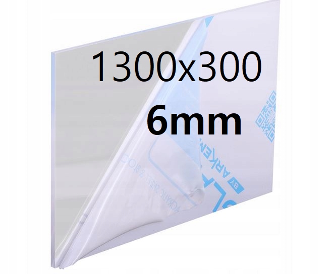 Plexi /plexi Plexa Bezbarvá na míru 1300x300x6 mm Akrylová Deska