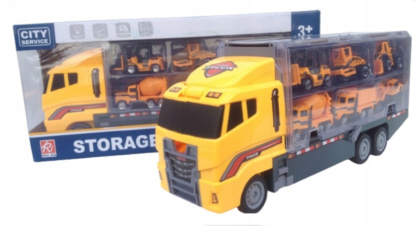 

Duży Tir Laweta zestaw Maszyny Budowlane auto