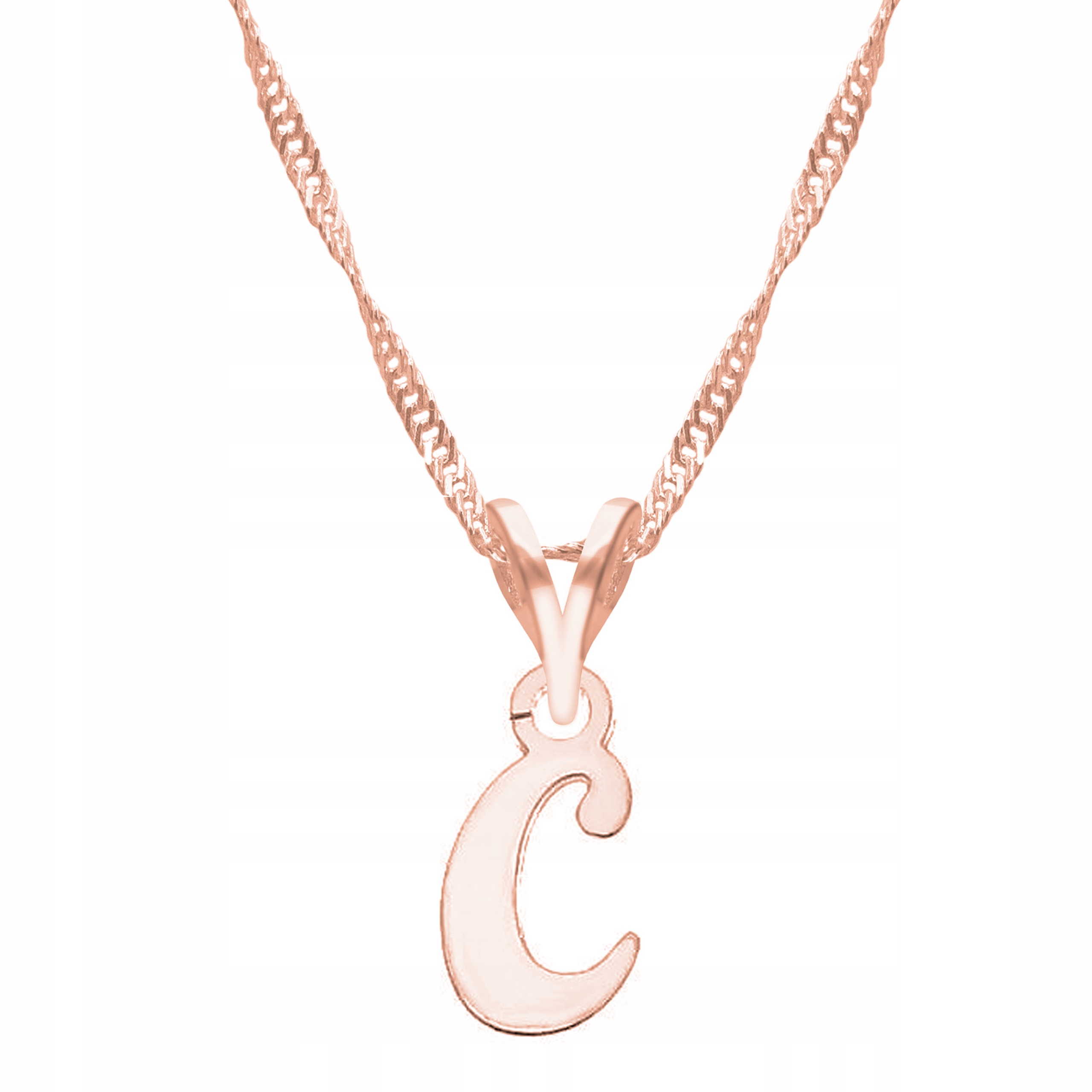 Řetízek zlatý náhrdelník 925 Písmeno C