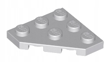 

Lego 2450 Płytka 3x3 Jasno Szara Lbg Nowa (1g)