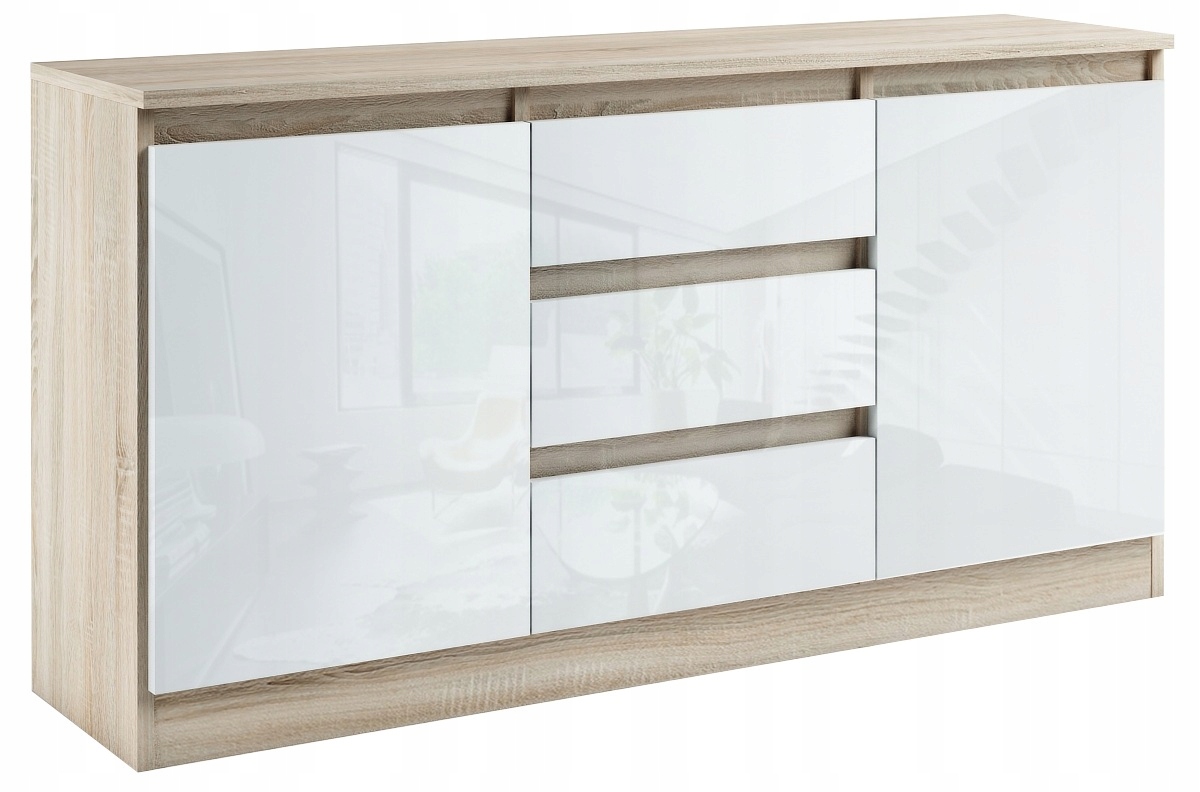 023030 DUŻA KOMODA 2d3s/150 - SONOMA / POŁYSK # KOLORY