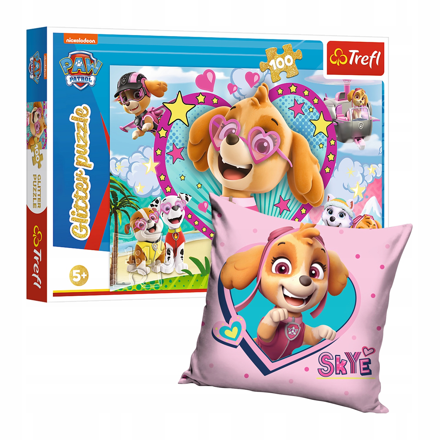 

Puzzle psi patrol Sky brokat Poduszka 100 elem.