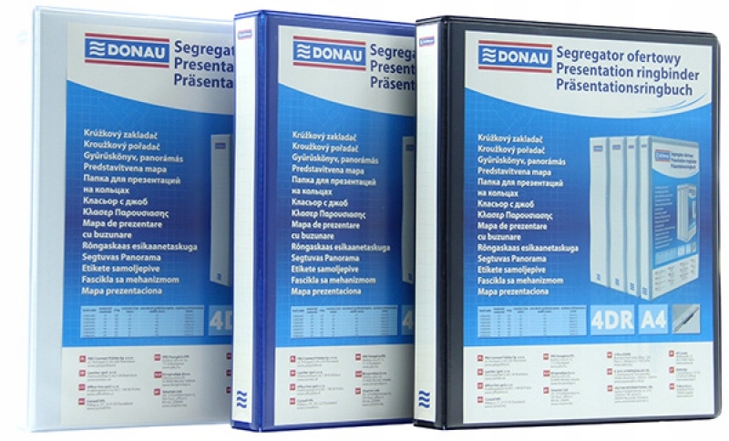 Segregator ofertowy PP A4/4RD/40 biały ringowy Format A4+