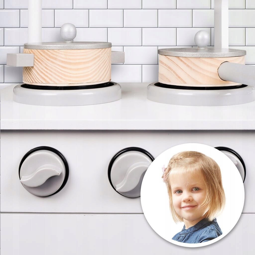 DUŻA DREWNIANA KUCHNIA DLA DZIECI kuchenka interaktywna GARNKI AKCESORIA Marka Promis