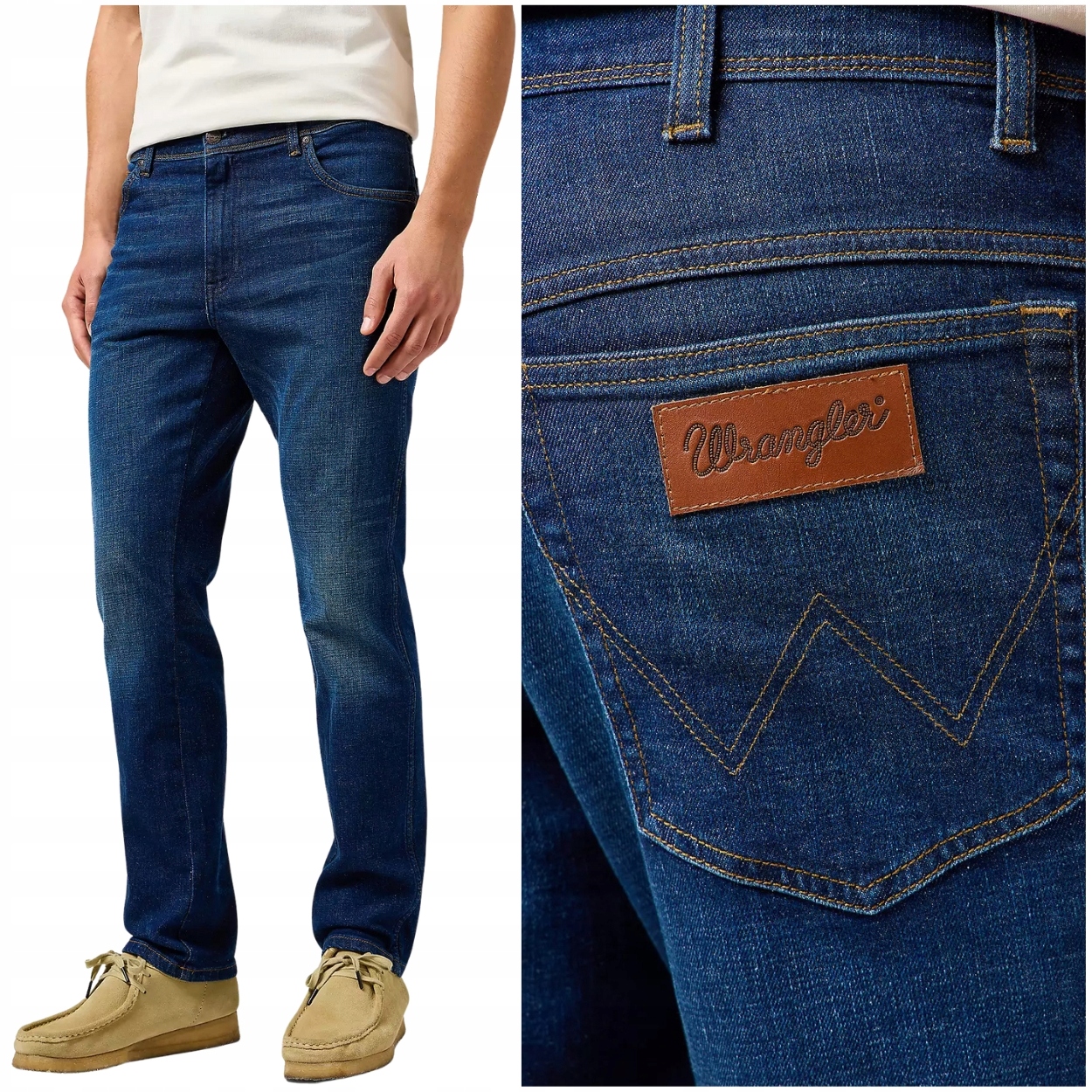 Wrangler Texas Blue Abyss Džins klasické jednoduché džínové kalhoty W34 L30