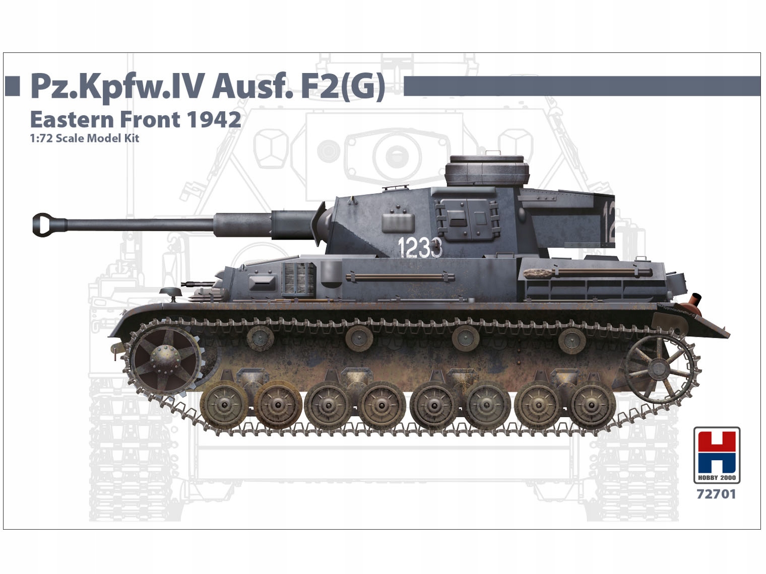 Tank PzKpfw IV Ausf.F2(G) 1942 72701 Hobby 2000